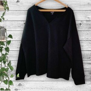Torrid Cozy Fleece Notch Neck Crop Sweatshirt Plus Size 3 Black